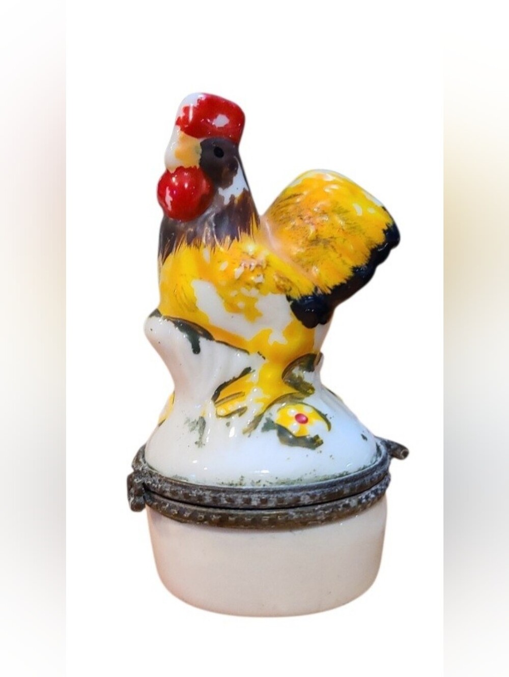 Mini Porcelain ROOSTER RING/TRINKET HOLDER